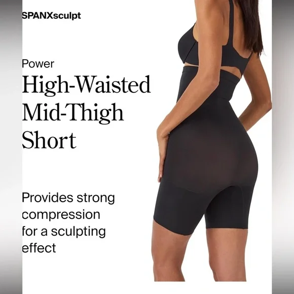 NWT SPANX Women's Power Series Shapewear Small Bike Shorts - Picture 5 of 6